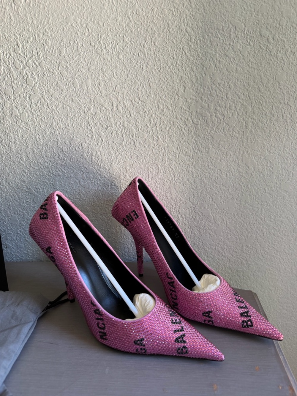Balenciaga Pink Crystal Pumps – Size 37 – New